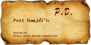 Pott Damján névjegykártya